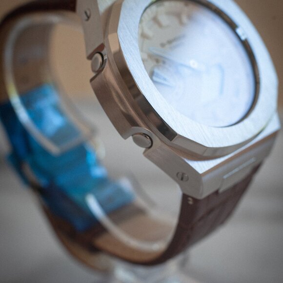 (Brand New) Casio GA-2100 Customized in Nautilus Silver with White Dial - Picture 15 of 16